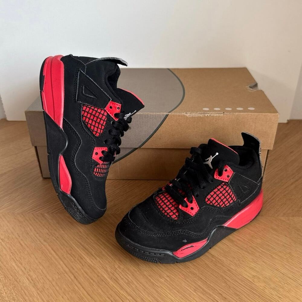 Nike Air Jordan 4 ‘Red Thunder’ Toddler Sneakers- SZ 12 C